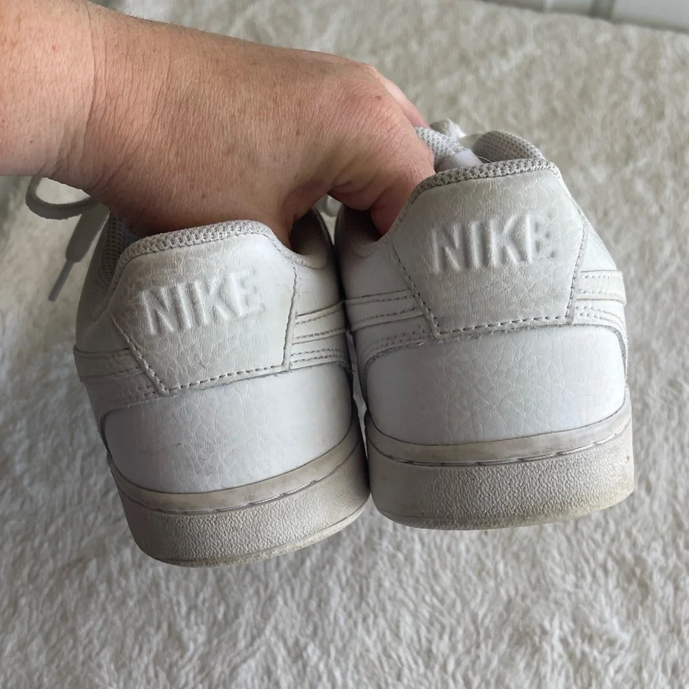 Nike court vision low triple white sneakers